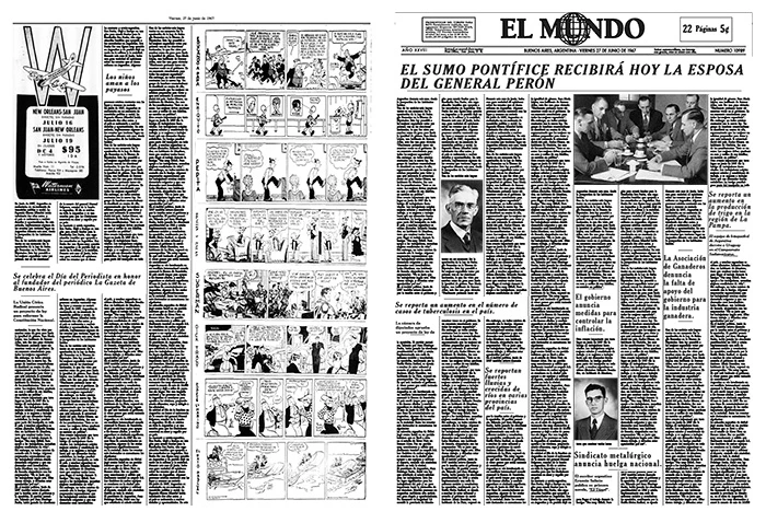 a reproduction Spanish language newspaper